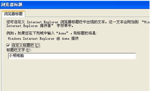 WinXP系统下如何更改浏览器标题上的文字